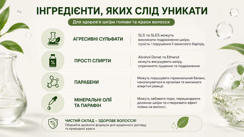 Опасные ингредиенты в шампуне - SLS парабены силиконы