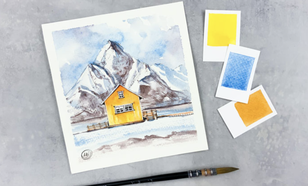 Пример базовых упражнений для рисования: линии, круги, штриховка.