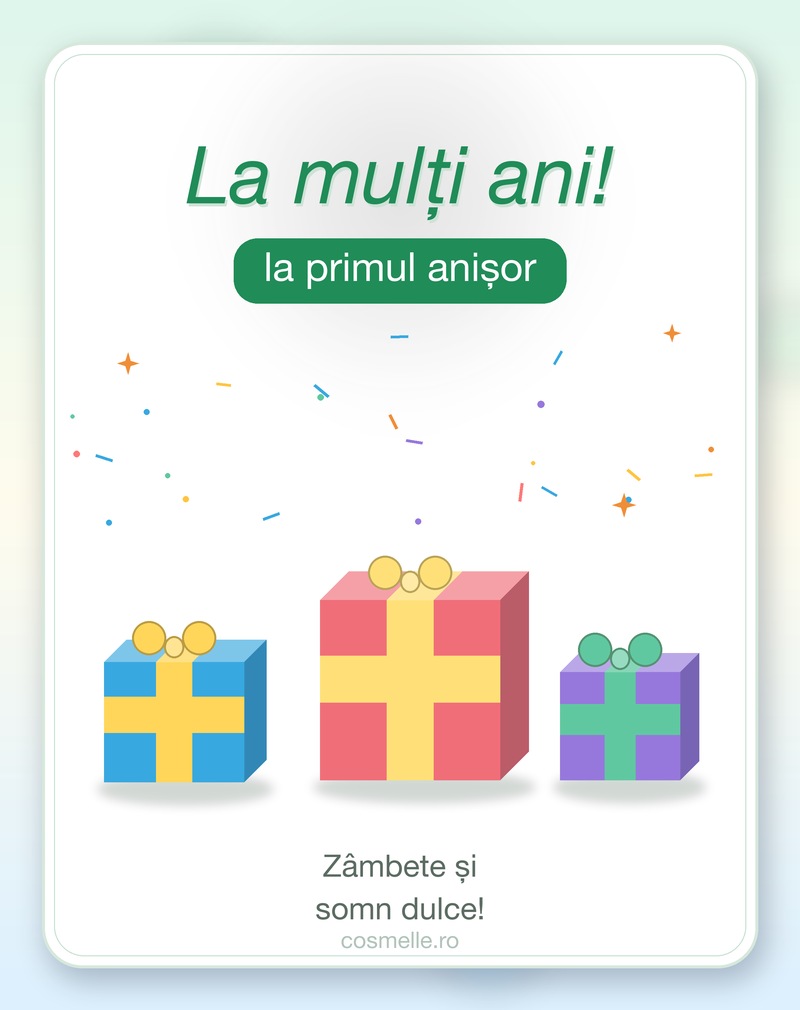 Urări scurte la un an