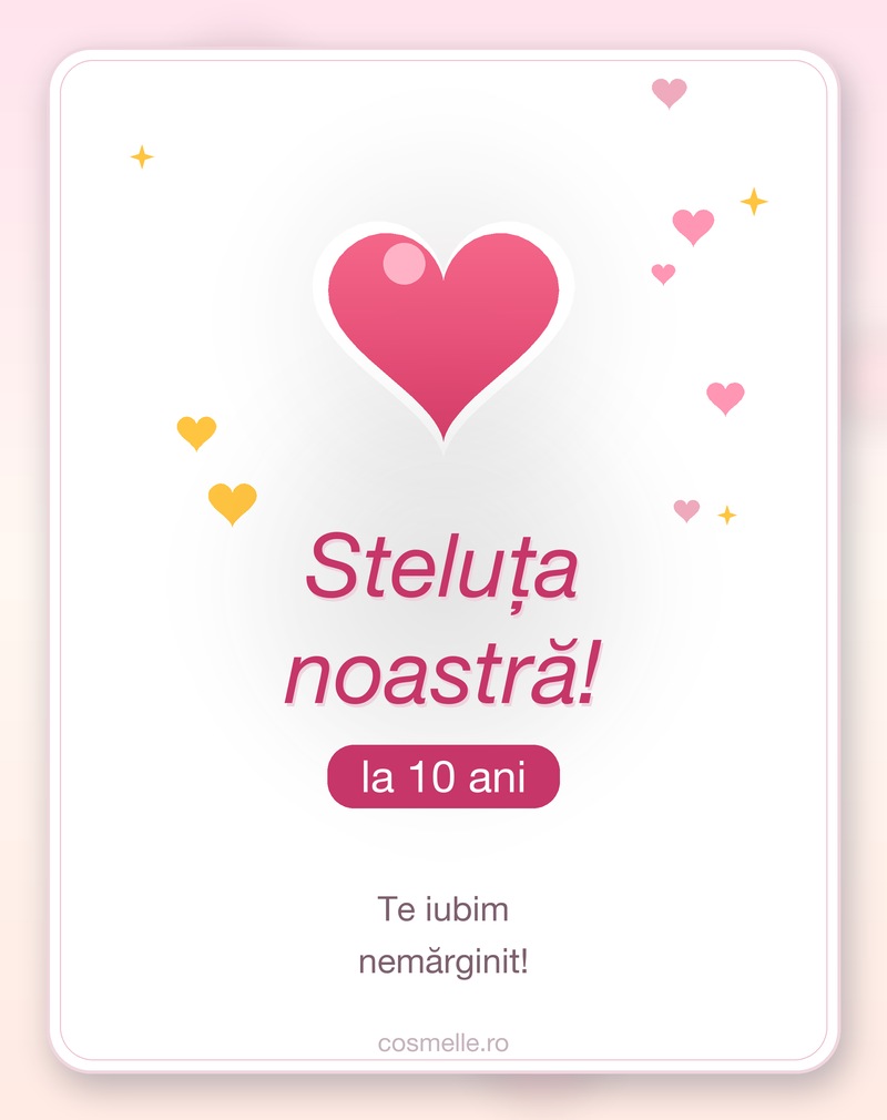Urări emoționante pentru fetiță