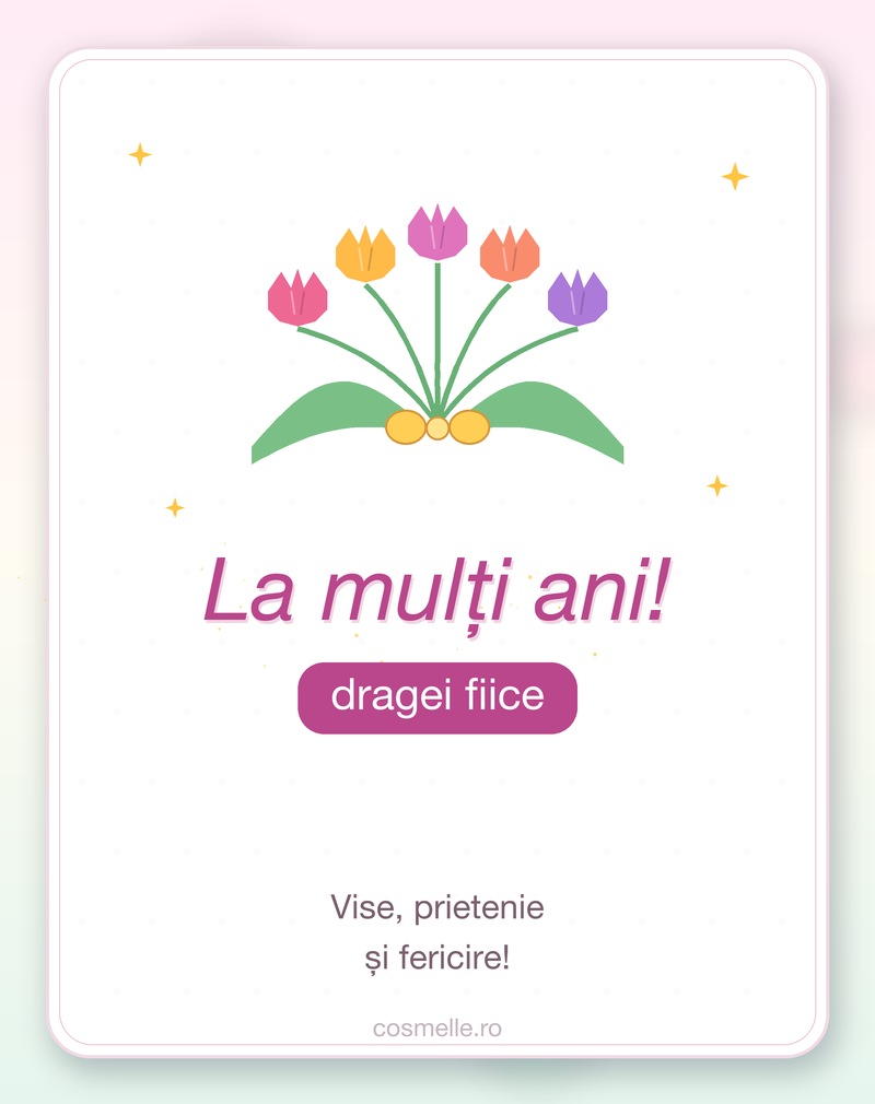 Urări în versuri pentru fetiță