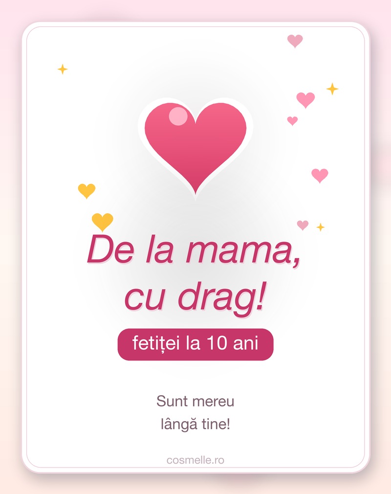 Cuvinte de la mama pentru fetiță