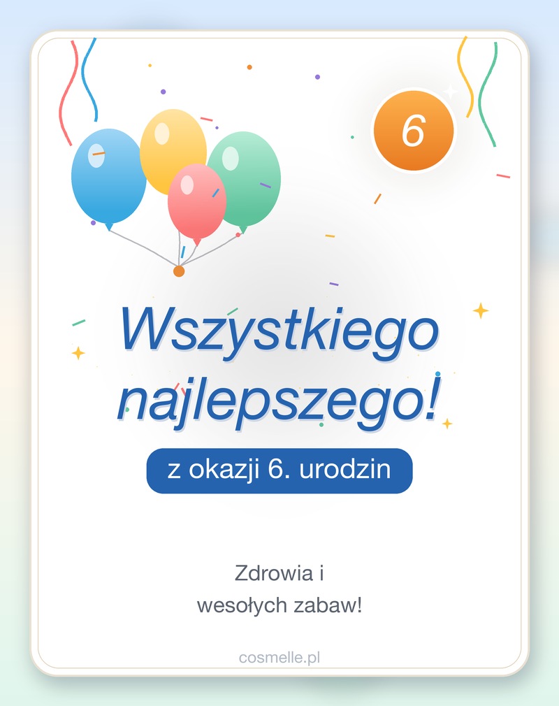 Życzenia urodzinowe dla 6-letniego chłopca