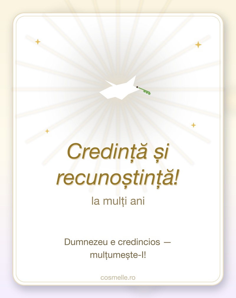 Urări cu credință și recunoștință