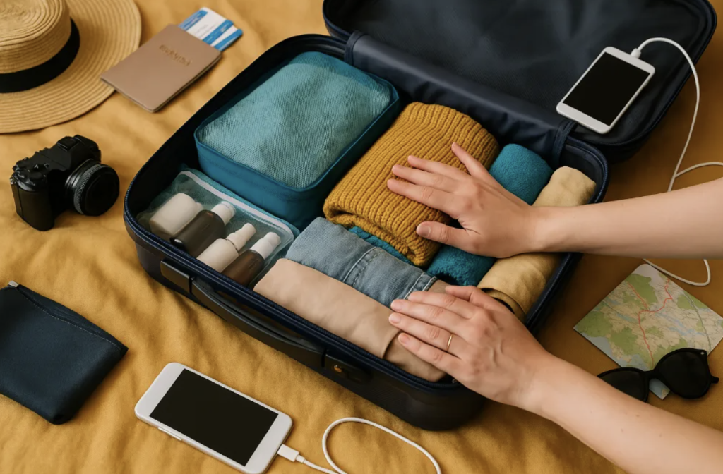 Упаковка одежды методом сворачивания